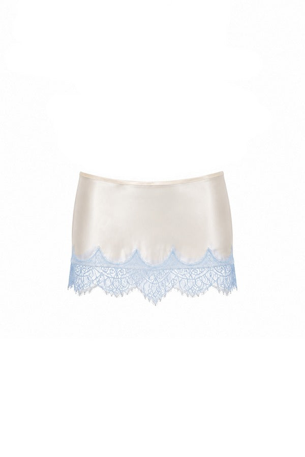 Serena Satin Lace Mini Skirt Set
