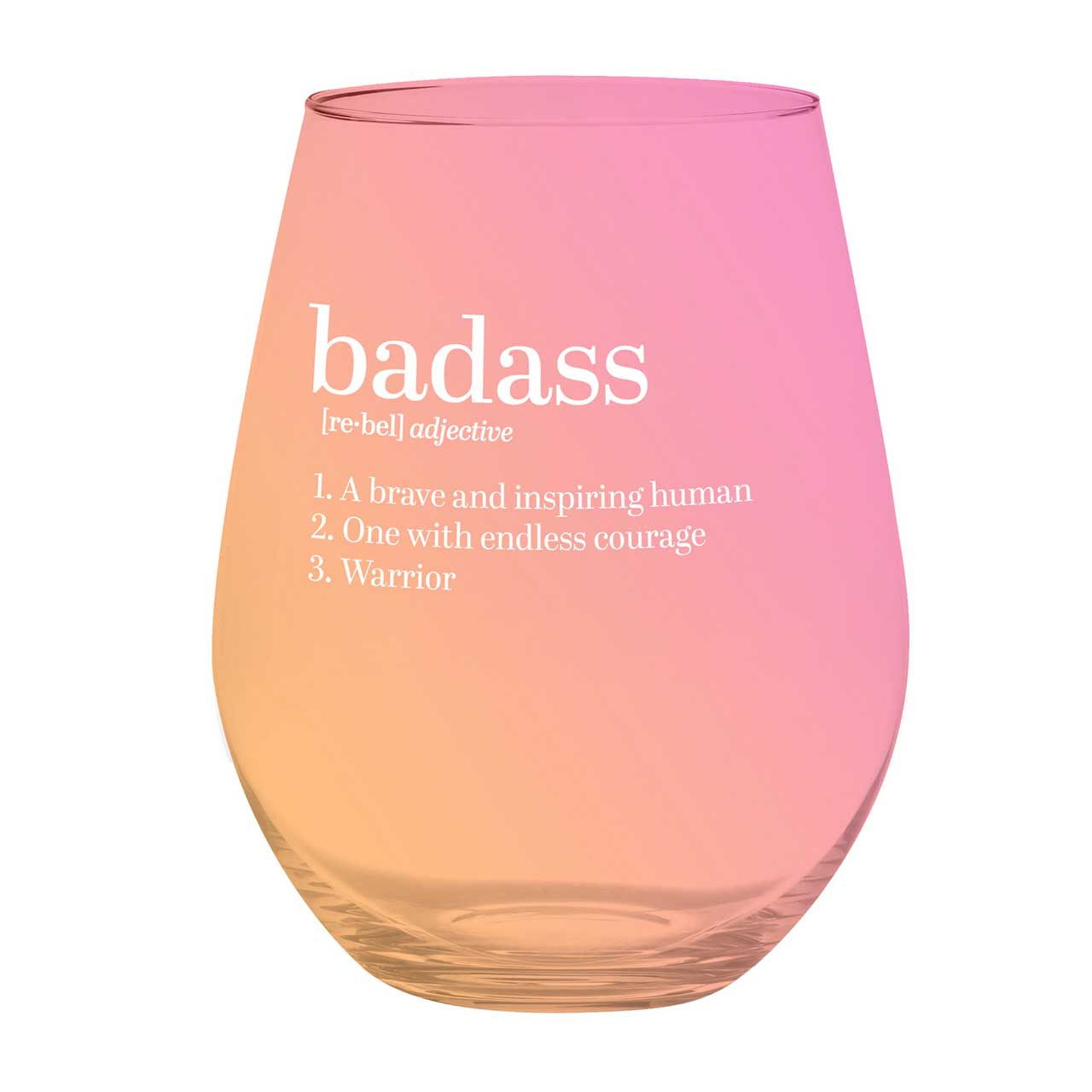 Badass Ombre Wine Glass