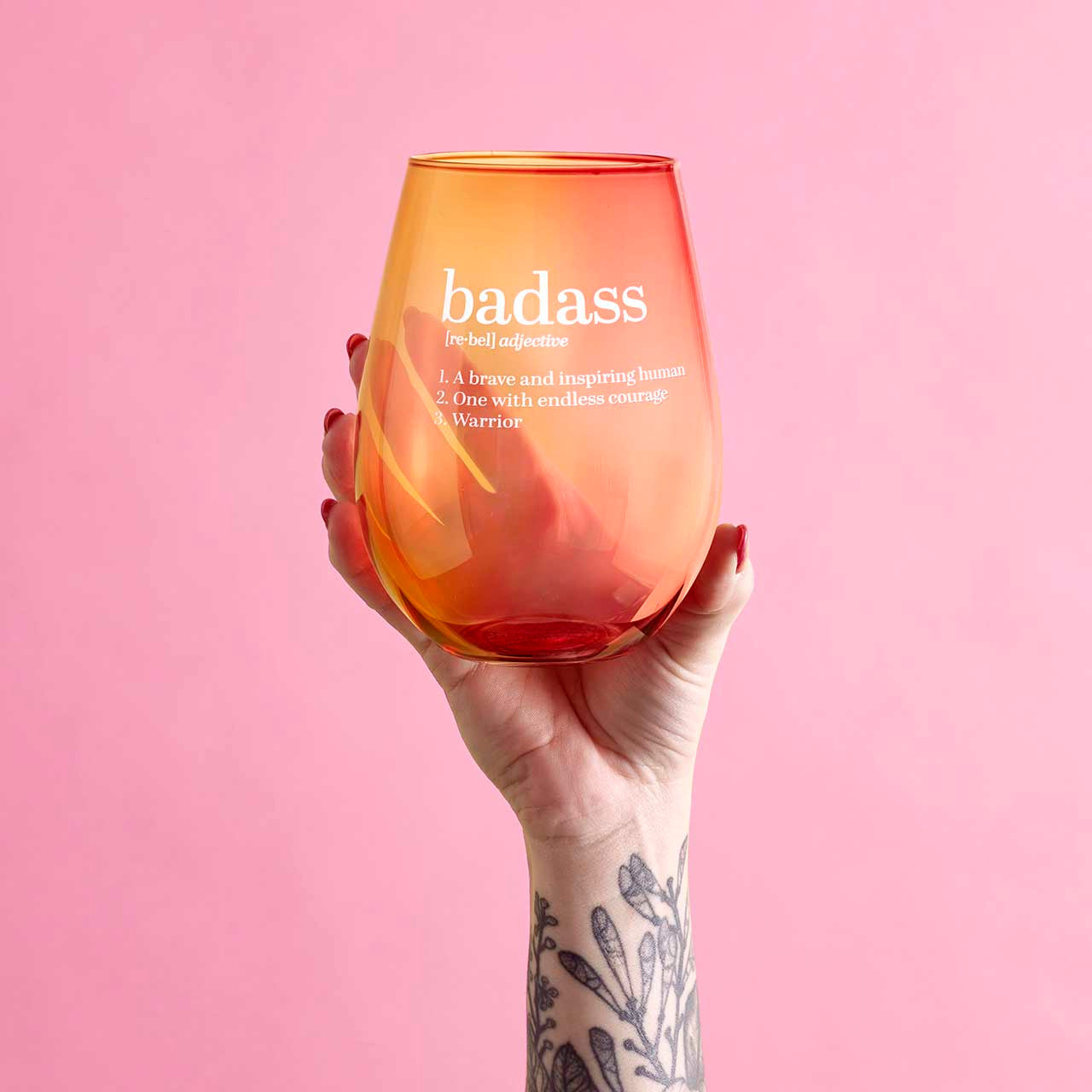 Badass Ombre Wine Glass