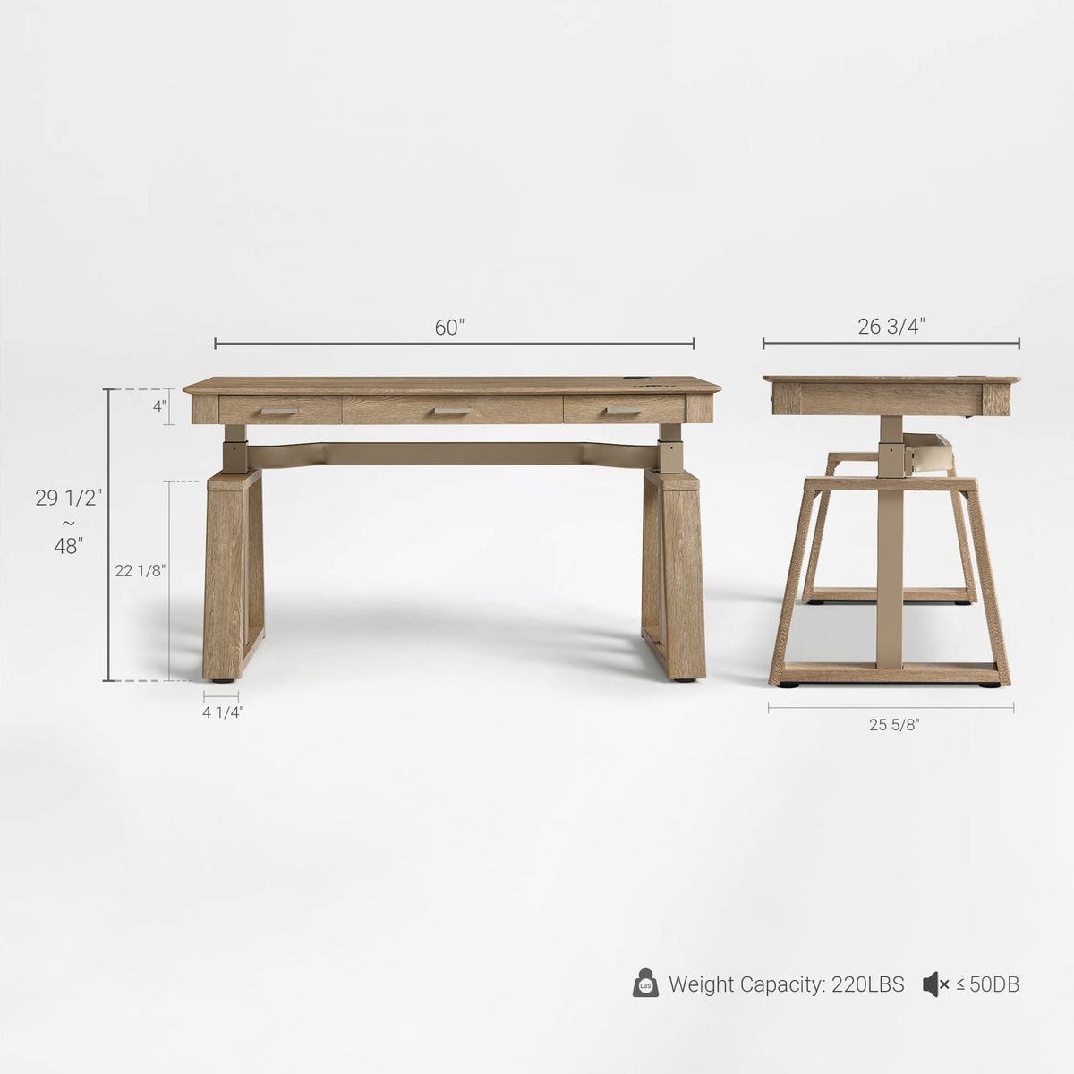 Ark EL Executive Standing Desk (60"x26")