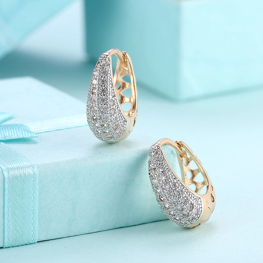 Teardrop Huggie Earrings | 18K Gold Plated